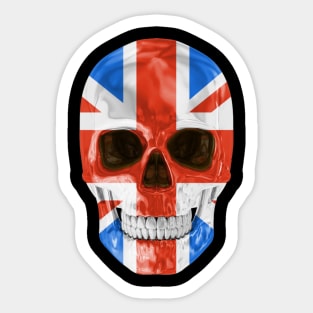 Great Britain Flag Skull - Gift for British With Roots From Great Britain Sticker